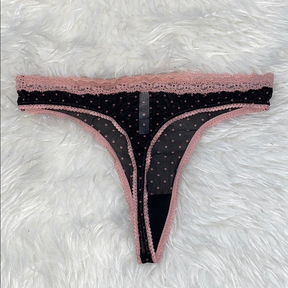 NWOT Gilligan & O'Malley Black Polka Dot Thong - Picture 3 of 4